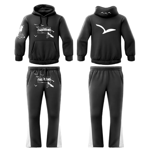 Je’ Dream co flare sweatsuit front & back packet