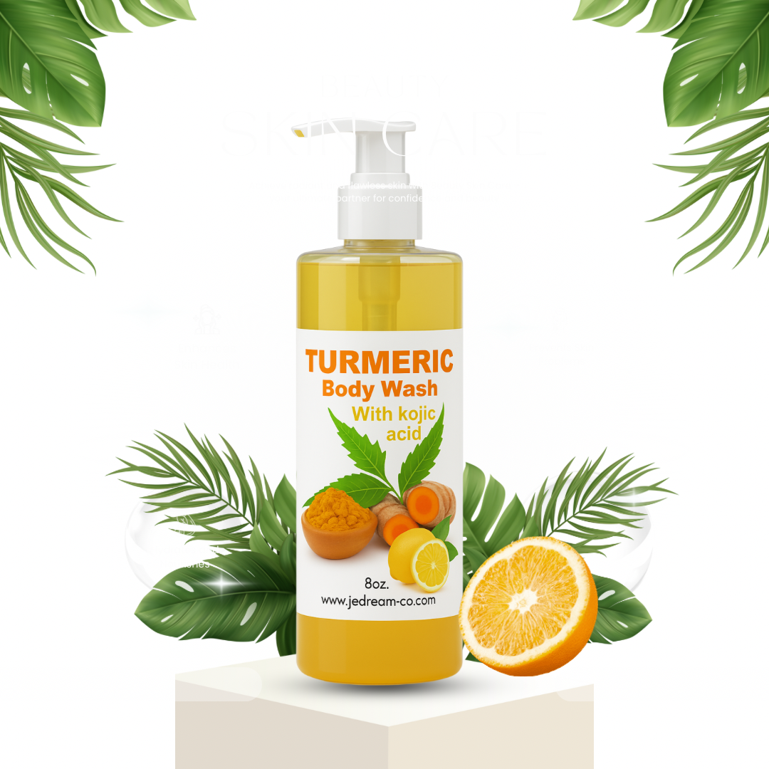 Turmeric Brightening Face & Body Wash with kojic acid
