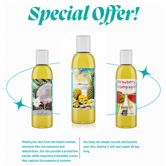 Front packet of my body oil bundle