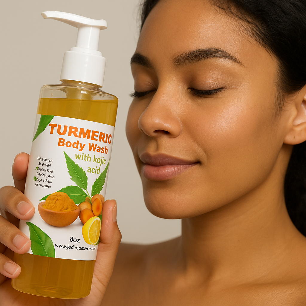 Turmeric Brightening Face & Body Wash with kojic acid